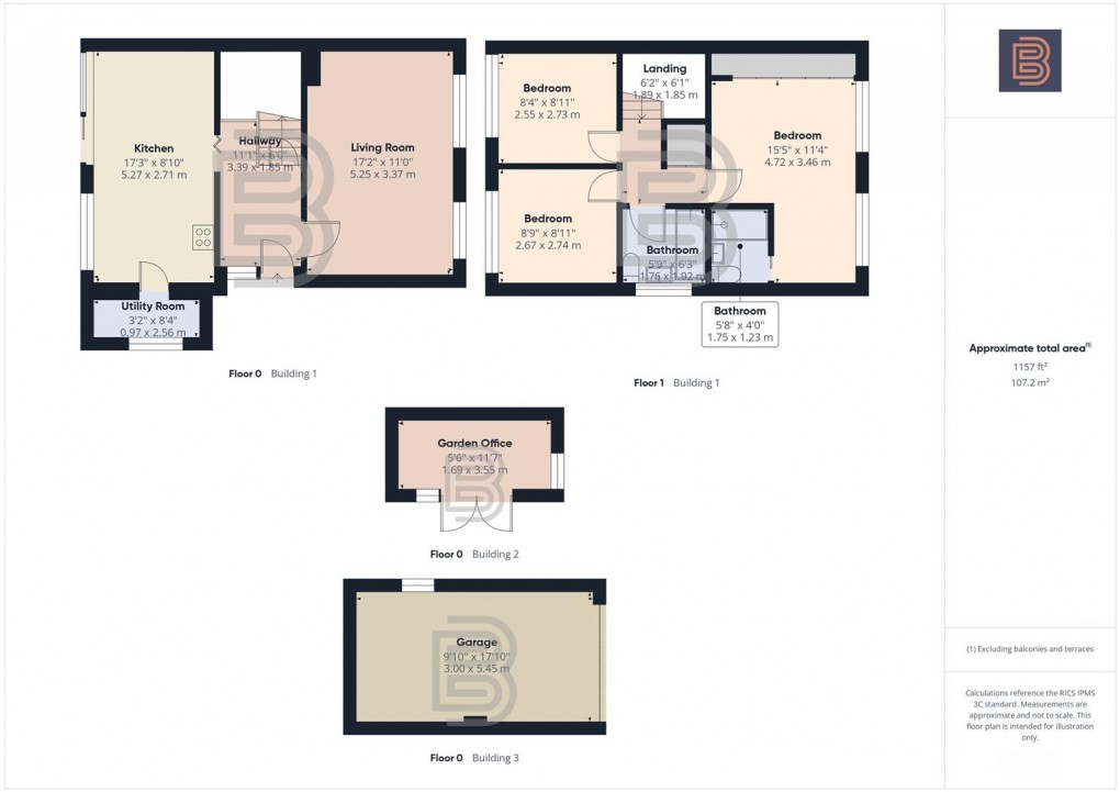Floorplan for Anson Close, Rugby