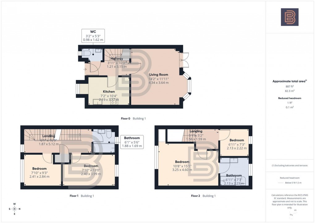 Floorplan for Overbecks Close, Rugby