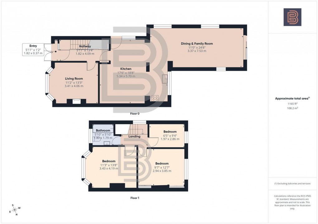 Floorplan for Hillfield Road, Bilton, Rugby