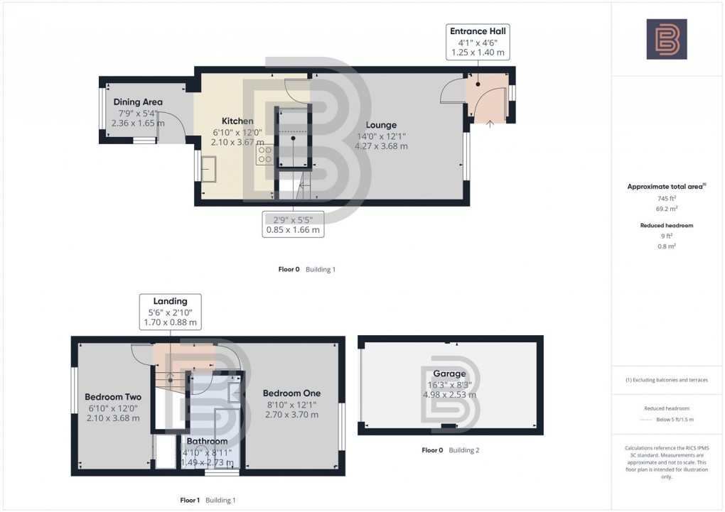 Floorplan for Dreyer Close, Bilton, Rugby
