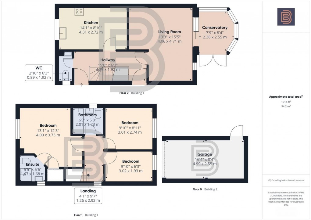 Floorplan for Welland Close, Long Lawford, Rugby