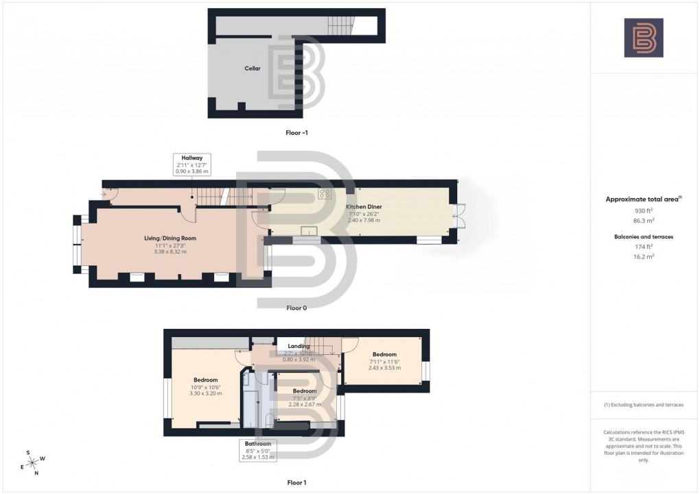 Floorplan for Grosvenor Road, Rugby