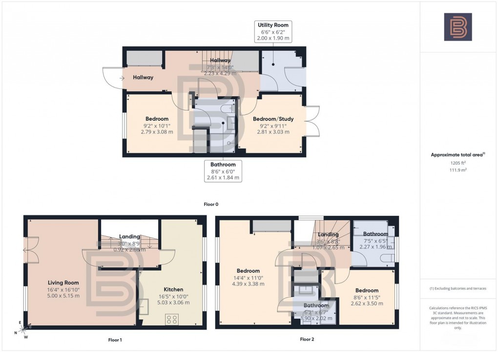 Floorplan for Longstork Road, Coton Park, Rugby