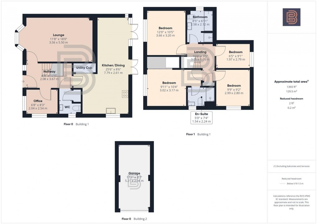 Floorplan for Bailey Close, Wolston