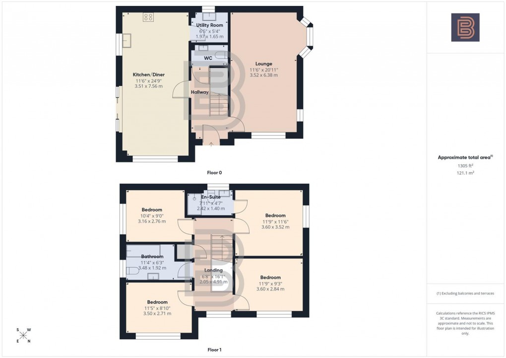 Floorplan for Cressida Way, Cawston, Rugby