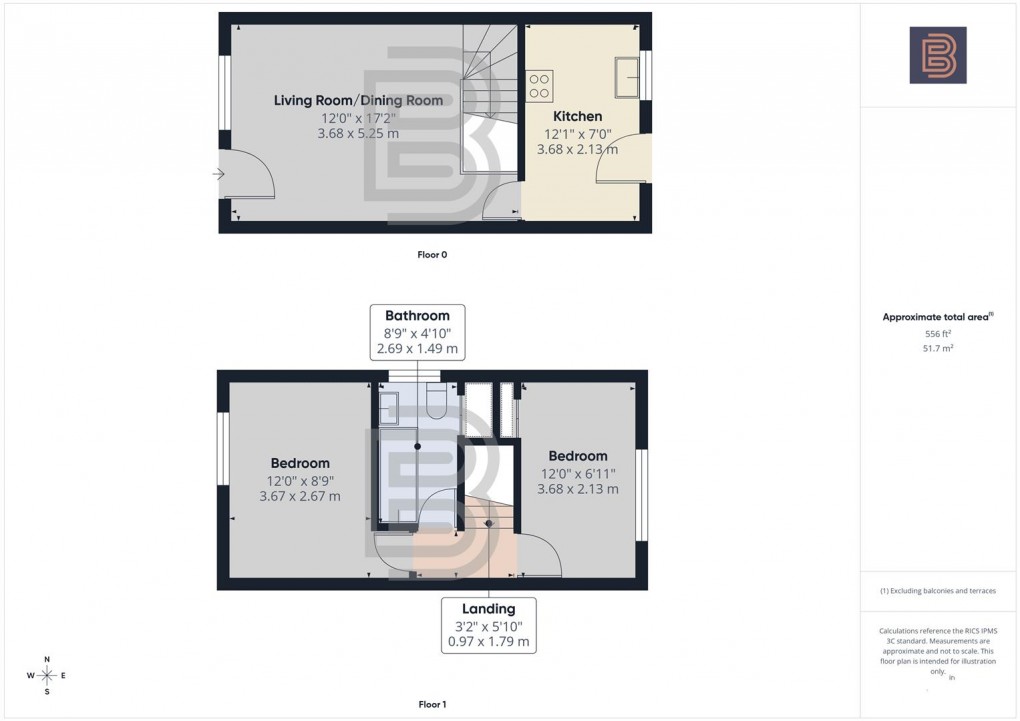 Floorplan for Bracken Drive, Rugby