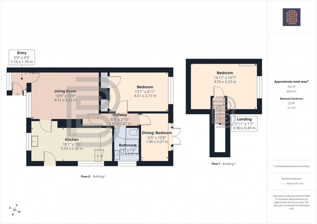 Floorplan for Thackeray Close, Hillside, Rugby