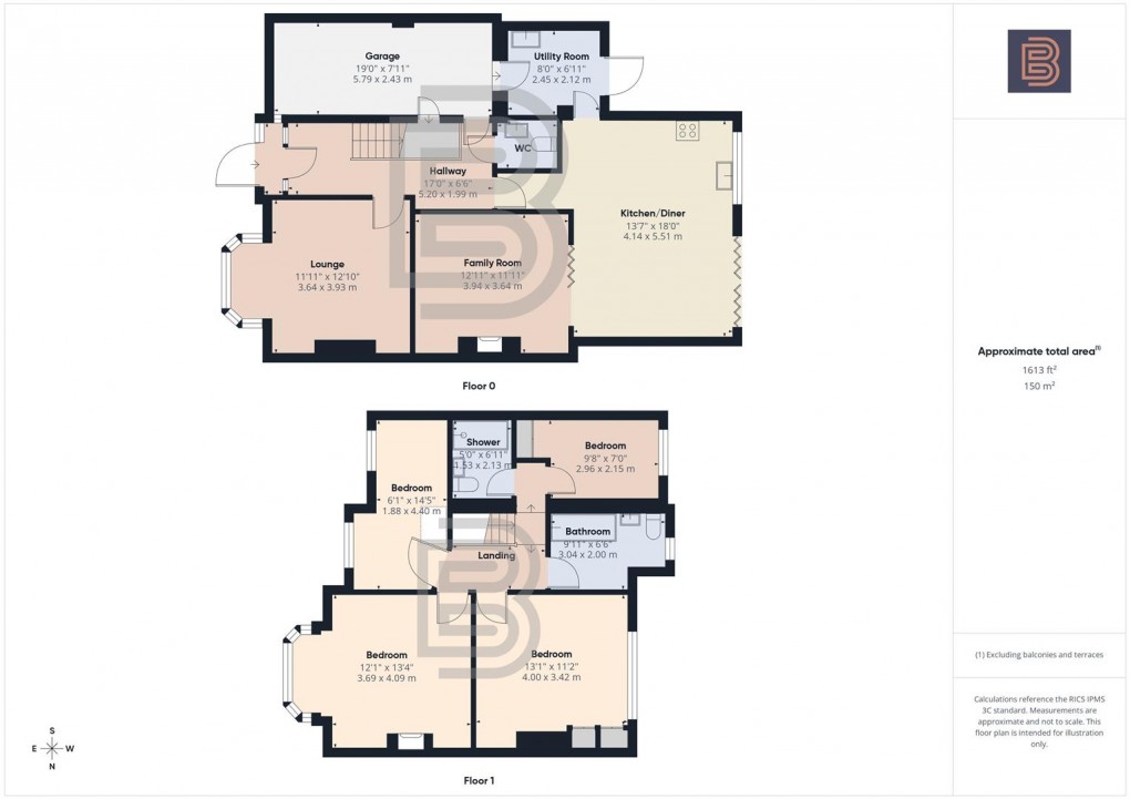 Floorplan for Fareham Avenue, Hillmorton, Rugby
