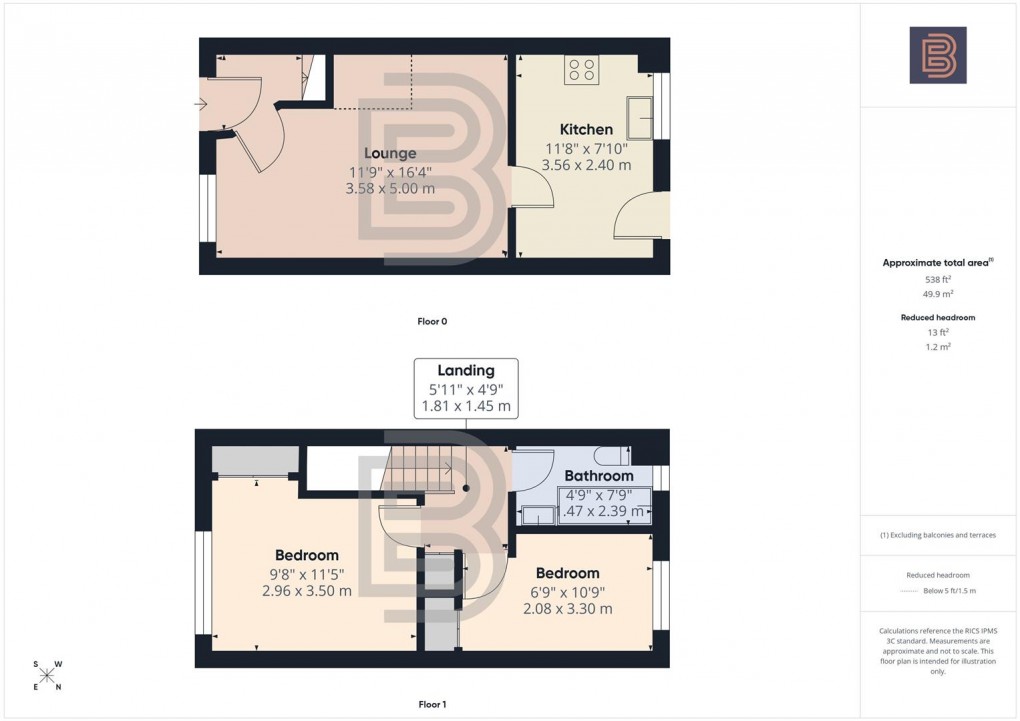 Floorplan for Ilmer Close, Strawberry Fields, Rugby