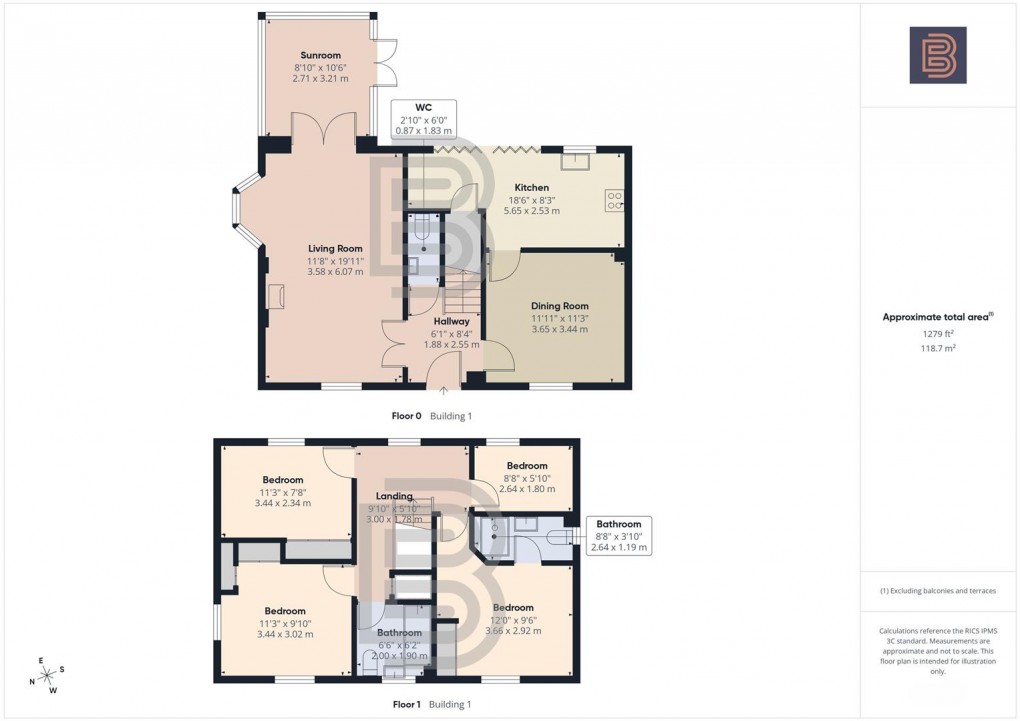 Floorplan for Longstork Road, Coton Park, Rugby