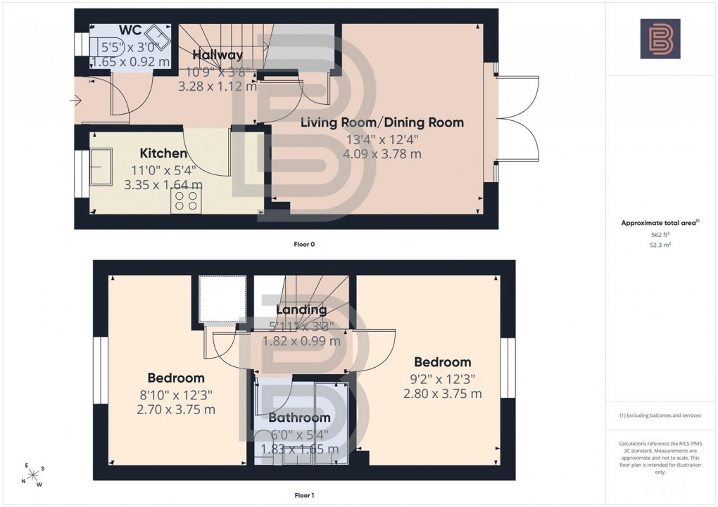 Floorplan for Southwell Drive, Houlton, Rugby