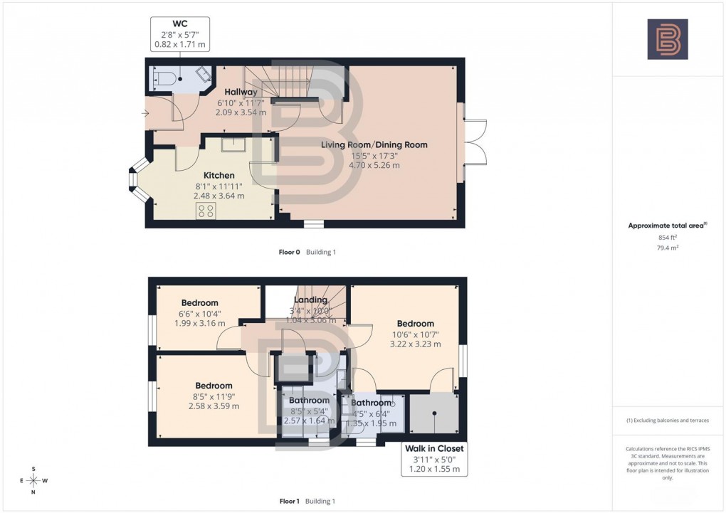 Floorplan for Plantain Way, Coton Park, Rugby