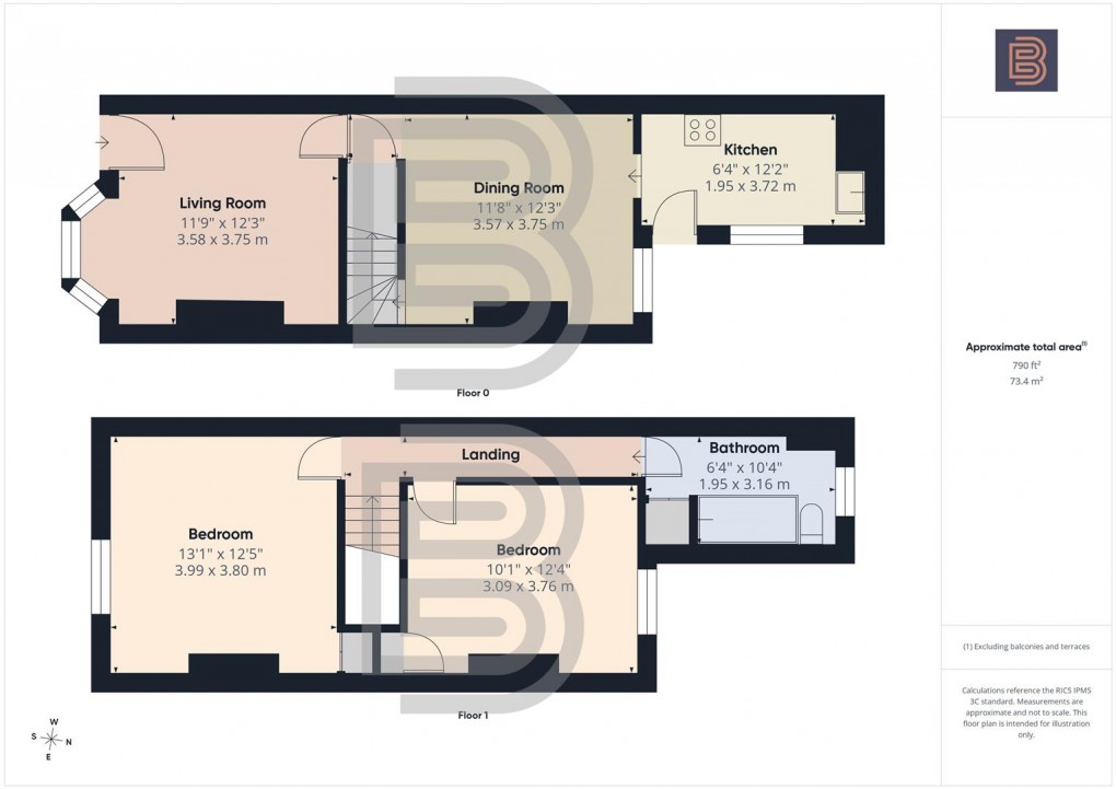 Floorplan for Worcester Street, Rugby