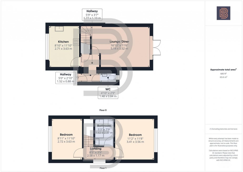 Floorplan for Hoods Way, Bilton, Rugby