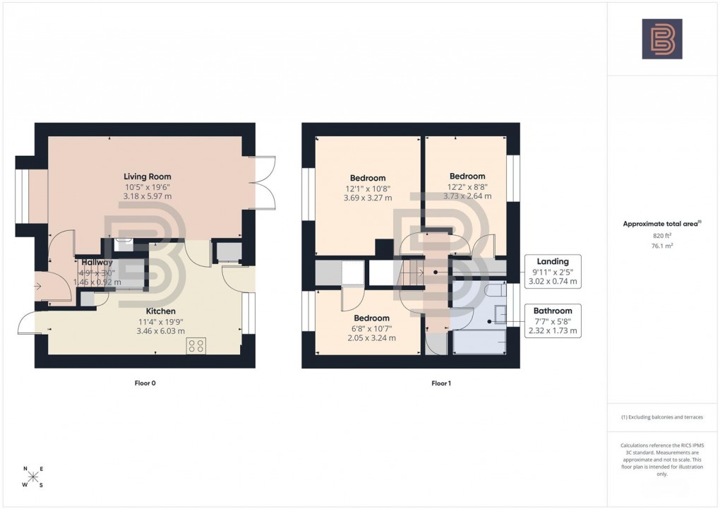 Floorplan for The Ryelands, Lawford Heath, Rugby