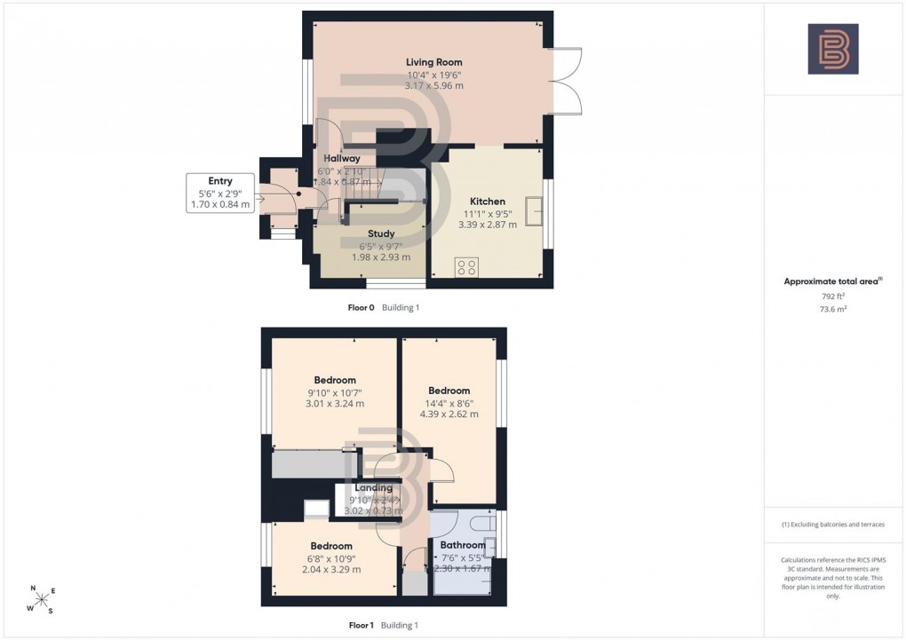 Floorplan for The Ryelands, Lawford Heath, Rugby