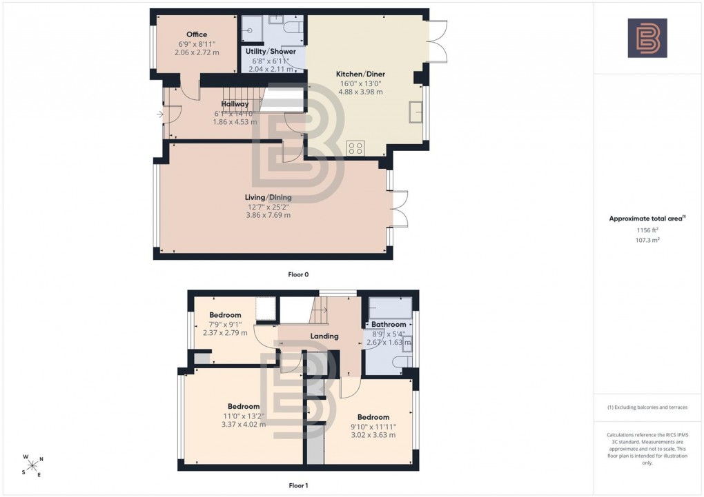 Floorplan for Constable Road, Hillmorton, Rugby