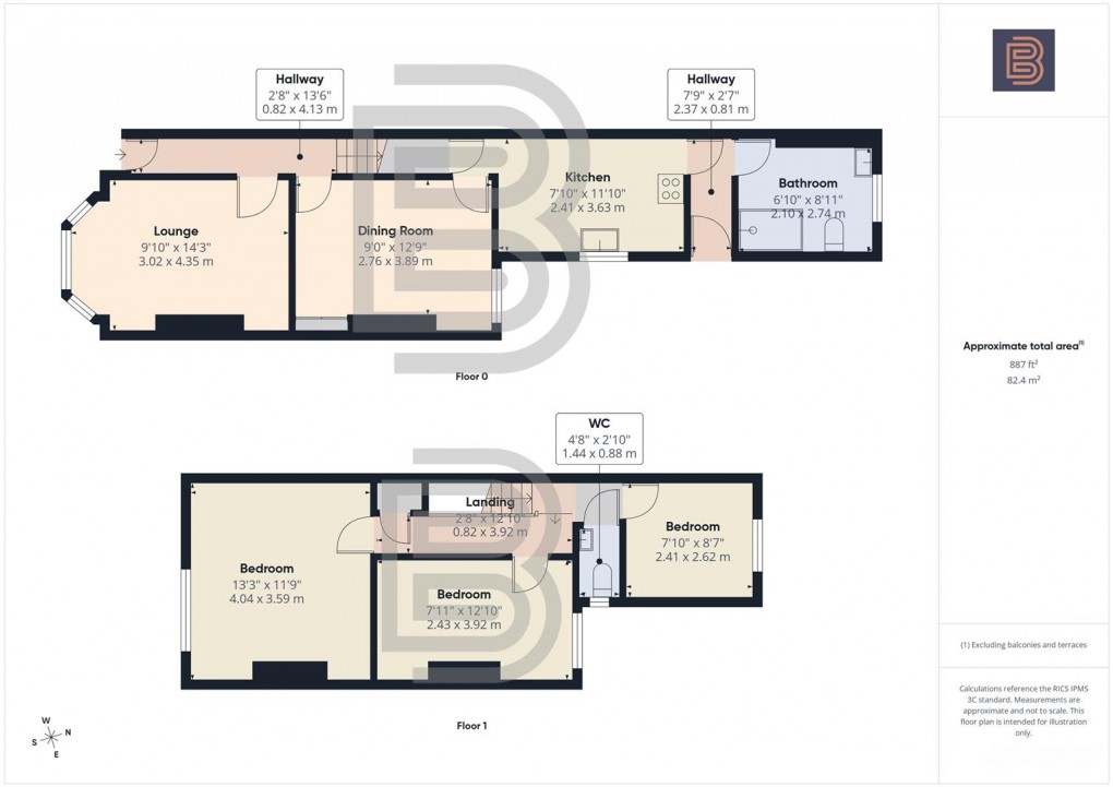 Floorplan for Craven Road, Rugby