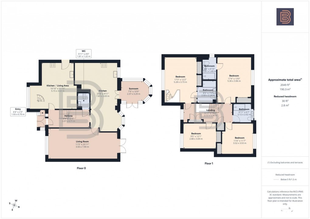 Floorplan for Edwin Close, Cawston, Rugby