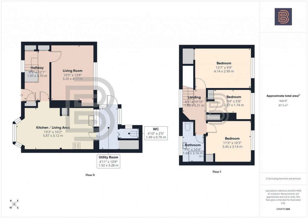 Floorplan for Norman Road, Newbold, Rugby