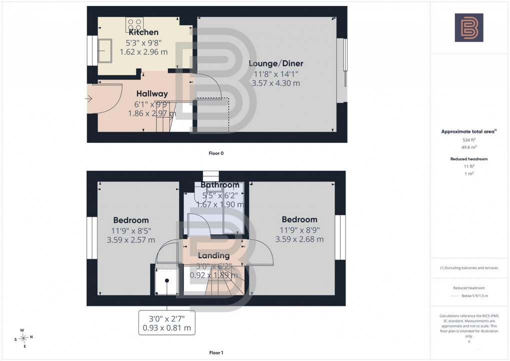 Floorplan for Weaver Drive, Long Lawford, Rugby