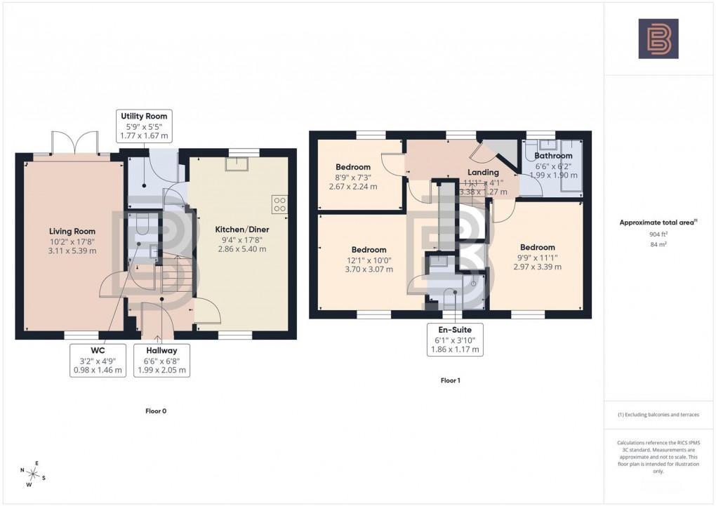 Floorplan for Vermilion Way, Ashlawn Gardens, Rugby